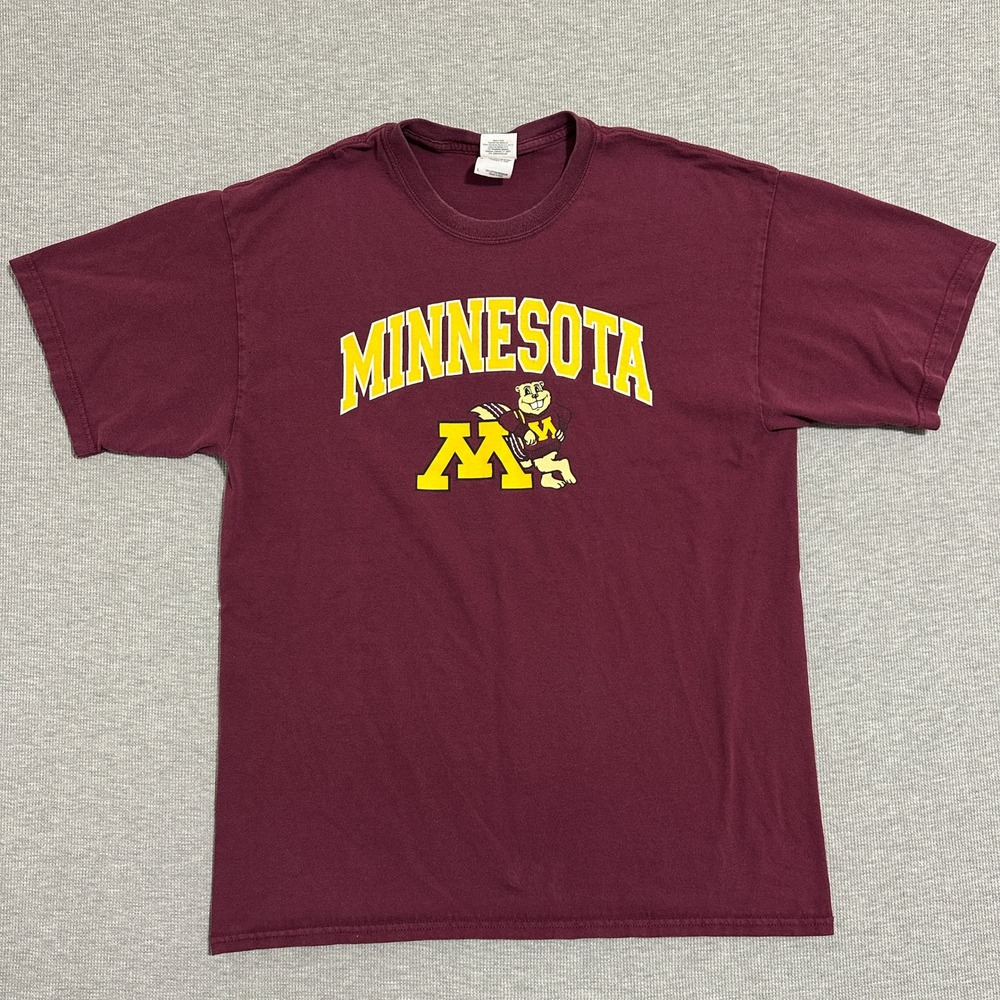 University of Minnesota Golden Gophers T-Shirt Maroon Mens Size Large